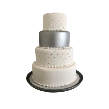 Wedding cake, Gâteau de mariage argenté