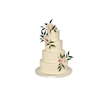 Wedding naked cake, Gâteau de mariage roses pâles