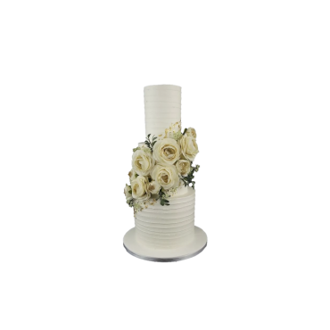 Wedding cake, Gâteau de mariage bouquet de roses blanches