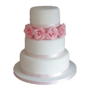 Wedding cake, Gâteau de mariage et étage de roses